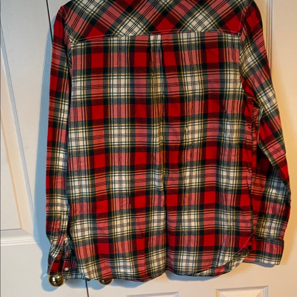 J. Crew Red and Green Plaid Button Down Shirt - Picture 3 of 3